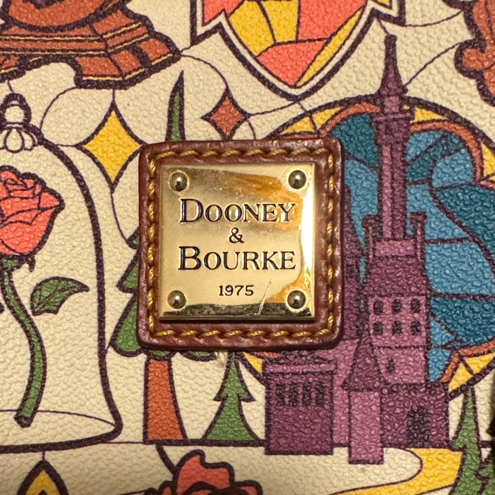 Disney’s Beauty and the Beast Stained Glass Shopper Tote by Dooney & Bourke - Picture 2 of 16